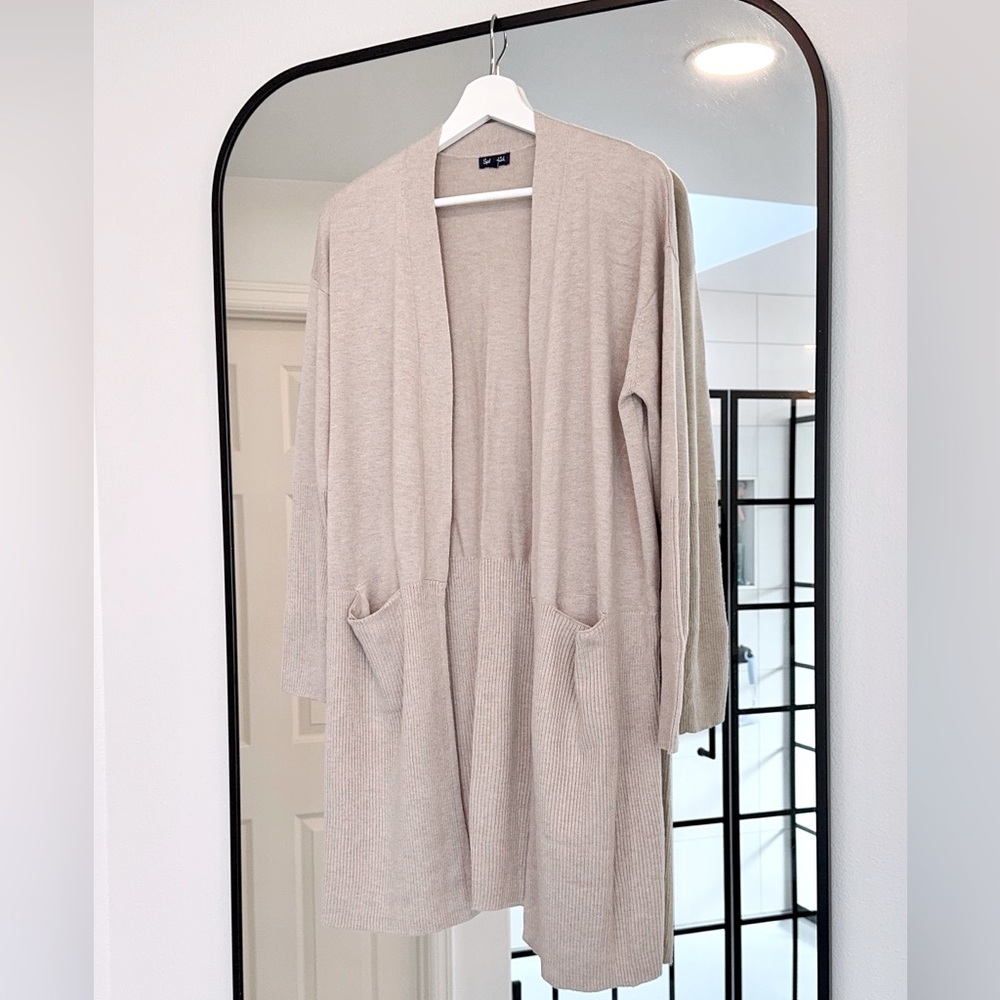 Splendid Cashmere Blend Cardigan Light Oatmeal Size S